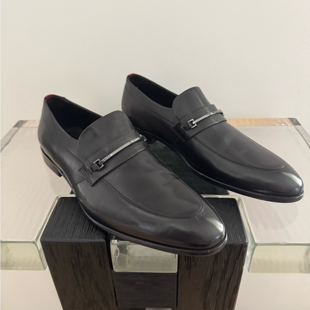 Boss Dark Leather Men's Slip-Ons